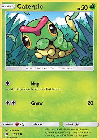 Pokémon - Caterpie - 1/149 Pokémon - Caterpie - 1/149